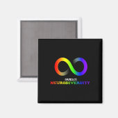 Omarm Neurodiversiteit Autisme Asd Adhd Regenboog  Magneet (Voorkant / Achterkant)