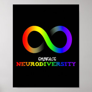 Omarm Neurodiversiteit Autisme Asd Adhd Regenboog Poster