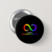 Omarm Neurodiversiteit Autisme Asd Adhd Regenboog Ronde Button 5,7 Cm (Voorkant /achterkant)