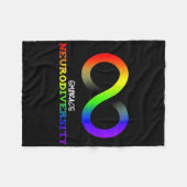Omarm Neurodiversiteit Autisme ASS ADHD Regenboog  Fleece Deken (Voorkant (Horizontaal))