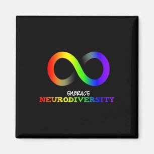 Omarm Neurodiversiteit Autisme ASS ADHD Regenboog  Magneet