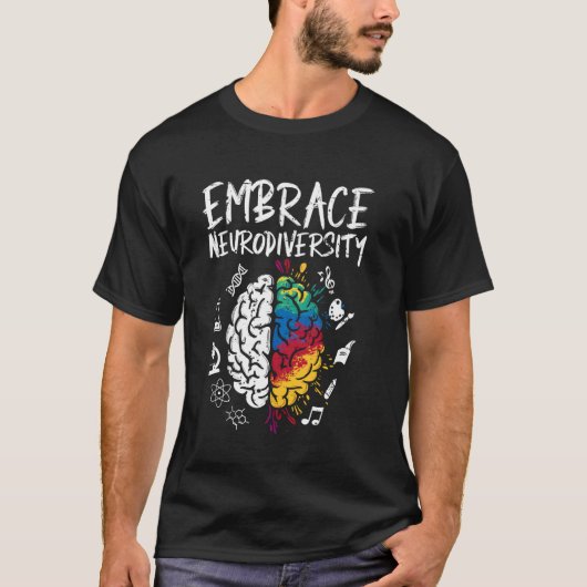 Omarm Neurodiversiteit Autisme Bewustzijn Acceptat T-shirt (Voorkant)
