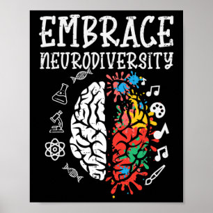 Omarm Neurodiversiteit Autisme Bewustzijn Asd Mann Poster