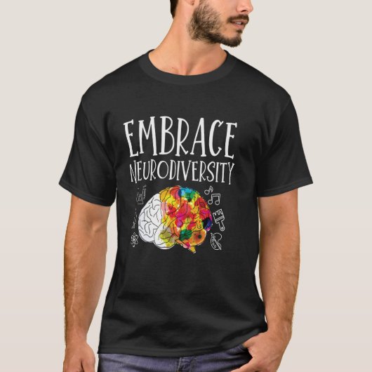 Omarm Neurodiversiteit Autisme Bewustzijn ASD Mann T-shirt (Voorkant)