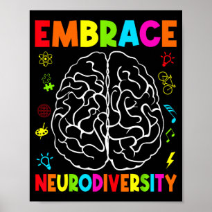 Omarm neurodiversiteit autisme neurodivergent poster