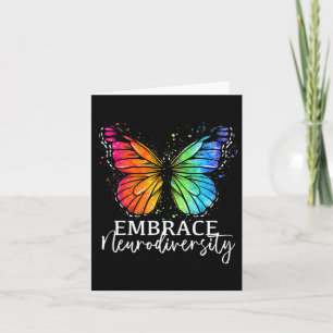 Omarm Neurodiversiteit Rainbow Butterfly Autisme W Kaart