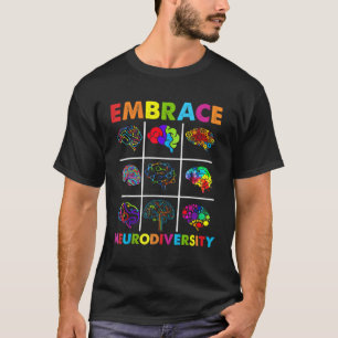 Omarm Neurodiversiteit Videogame Autisme Bewustzij T-shirt