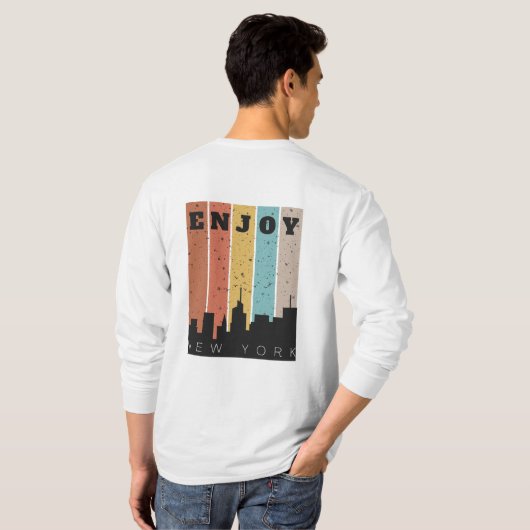 Omarm New York: Geniet van ons stadsontwerp! T-shirt (Achterkant volledig)