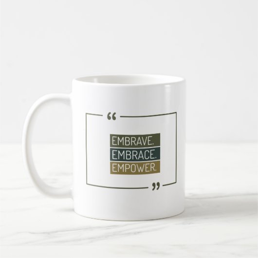 Omarm, Omhels, Empower Koffiemok (Links)