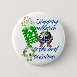 Omarm onze planeet - Eco-voorlichtingsknop Ronde Button 5,7 Cm