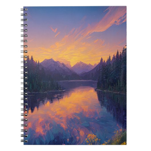 Omarm op een verborgen bos meer notitieboek (Voorkant)