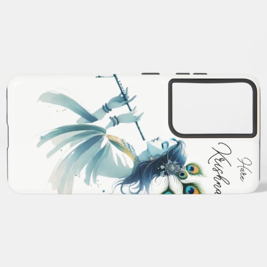Omarm spiritualiteit met Krishna Print Design" Samsung Galaxy Hoesje (Linkerkant)