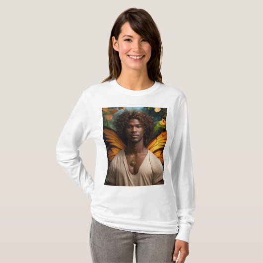 Omarm Transformatie, Draag Vrijheid." "Wings of S T-shirt (Voorkant volledig)