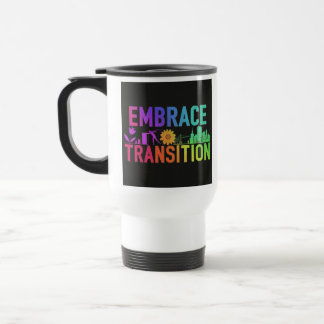 "Omarm Transitie" Reizen Koffiemok Reisbeker