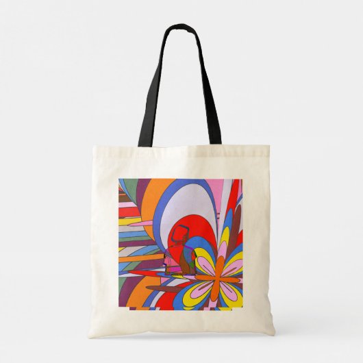 Omarm uw kleuren Tassen canvas tas (Achterkant)