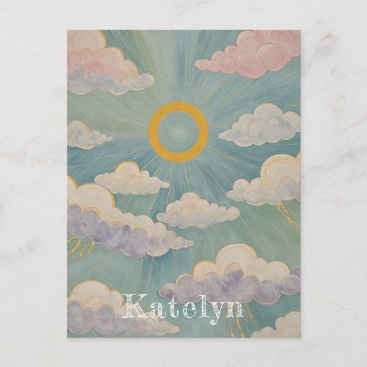 Omarm van de dageraad gepersonaliseerd briefkaart (Voorkant)