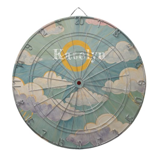Omarm van de dageraad gepersonaliseerd dartbord (Voorkant)