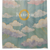 Omarm van de dageraad gepersonaliseerd douchegordijn (Voorkant)