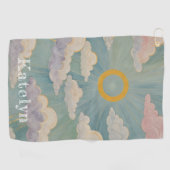 Omarm van de dageraad gepersonaliseerd golfhanddoek (Horizontaal)