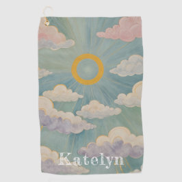 Omarm van de dageraad gepersonaliseerd golfhanddoek