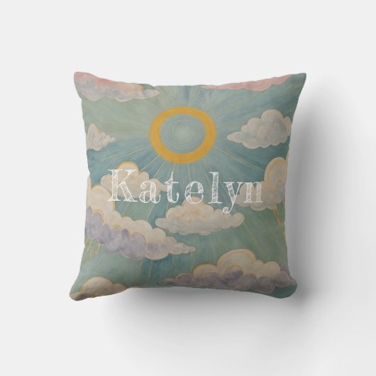 Omarm van de dageraad gepersonaliseerd kussen (Achterkant)