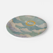 Omarm van de dageraad gepersonaliseerd papieren bordje (Gekanteld)