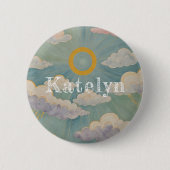 Omarm van de dageraad gepersonaliseerd ronde button 5,7 cm (Voorkant)