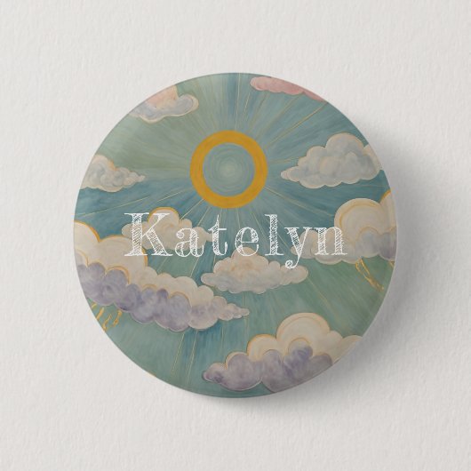 Omarm van de dageraad gepersonaliseerd ronde button 5,7 cm (Voorkant)