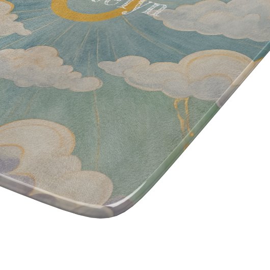 Omarm van de dageraad gepersonaliseerd snijplank (Hoek)