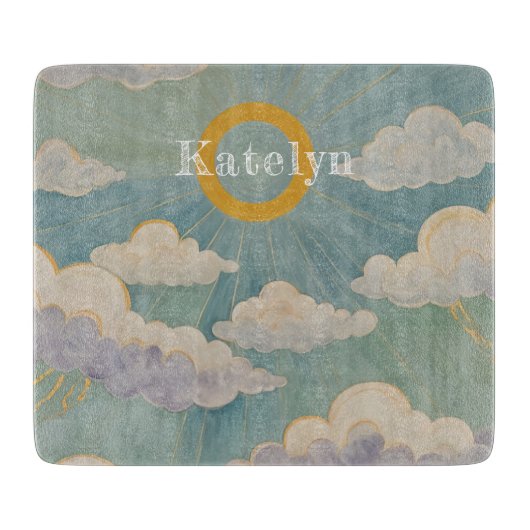 Omarm van de dageraad gepersonaliseerd snijplank (Voorkant)