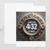 Omarm vasten, iftar, suhoor & Spiritueel reflecter Aankondiging (Voorkant / Achterkant)