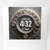 Omarm vasten, iftar, suhoor & Spiritueel reflecter Drieluik Wenskaart (Binnenzijde eerst)