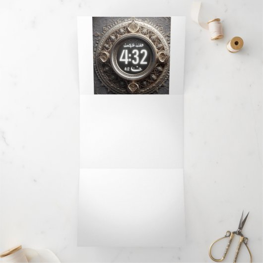 Omarm vasten, iftar, suhoor & Spiritueel reflecter Drieluik Wenskaart (Binnen)