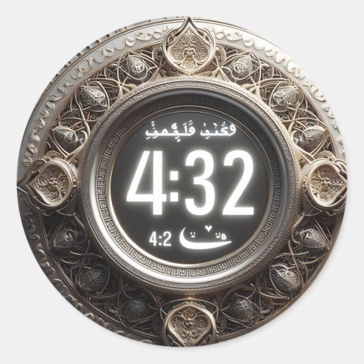 Omarm vasten, iftar, suhoor & Spiritueel reflecter Ronde Sticker (Voorkant)