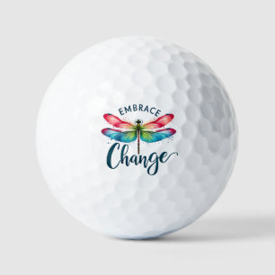 Omarm verandering - artistieke libel golfballen