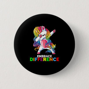 Omarm Verschil Eenhoorn Autisme Bewustzijn Diversi Ronde Button 5,7 Cm