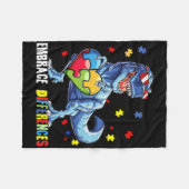 Omarm Verschillen Asd Spectrum Dinosaur Autisme A Fleece Deken (Voorkant (Horizontaal))