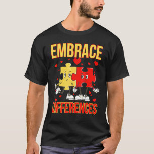 Omarm Verschillen Grappige Wereld Autisme Dag Puzz T-shirt