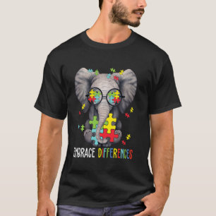 Omarm Verschillen Olifant Grappig Autisme Bewustzi T-shirt