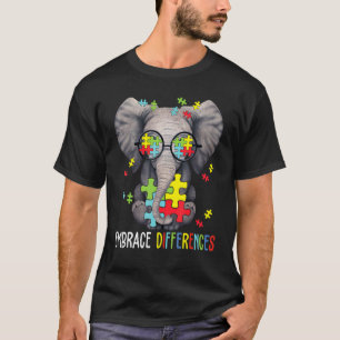Omarm Verschillen Olifant Grappig Autisme Bewustzi T-shirt