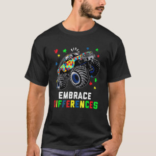 Omarm Verschillen Puzzel Monster Truck Autisme Bew T-shirt