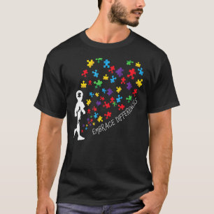 Omarm verschillen     Steun Autisme Bewustzijn D T-shirt