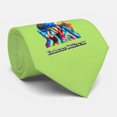 Omarm verschillende. Wereld Autisme Bewustzijn Dag Stropdas (Opgerold)