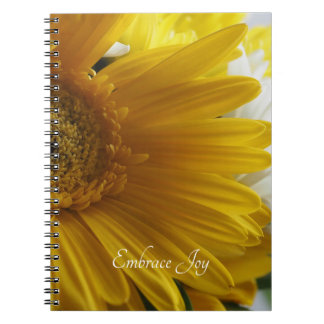 Omarm Vreugde Geel Bloemenspiraal Foto Notitieboek