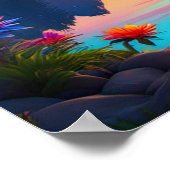 Omarm zonsondergang en Lake's Beauty Poster (Hoek)