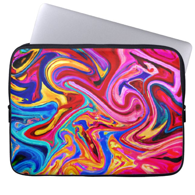 Omarmen Abstractie voor Visuele Impact Laptop Sleeve (Voorkant)
