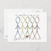 "omarmen jullie race" briefkaart (Voorkant / Achterkant)
