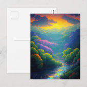 Omarmen van de magie van het bos in de schemering briefkaart (Voorkant / Achterkant)