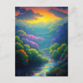 Omarmen van de magie van het bos in de schemering briefkaart (Voorkant)