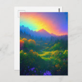 Omarmen van de magische zonsondergang kleuren briefkaart (Voorkant / Achterkant)